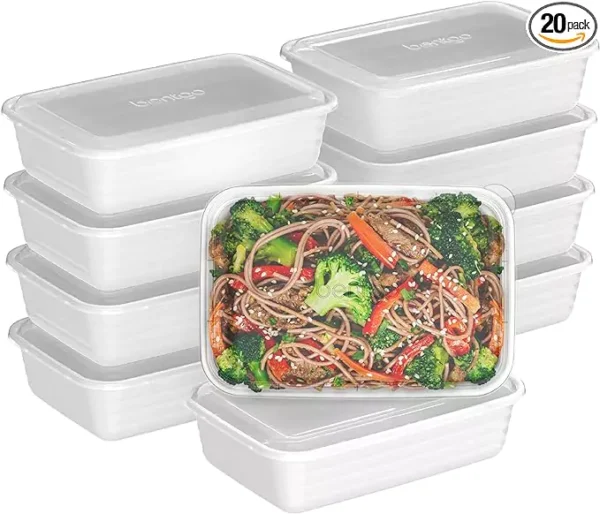 Bentgo® 20-Piece Lightweight, Durable, Reusable BPA-Free 1-Compartment Containers - Microwave, Freezer, Dishwasher Safe