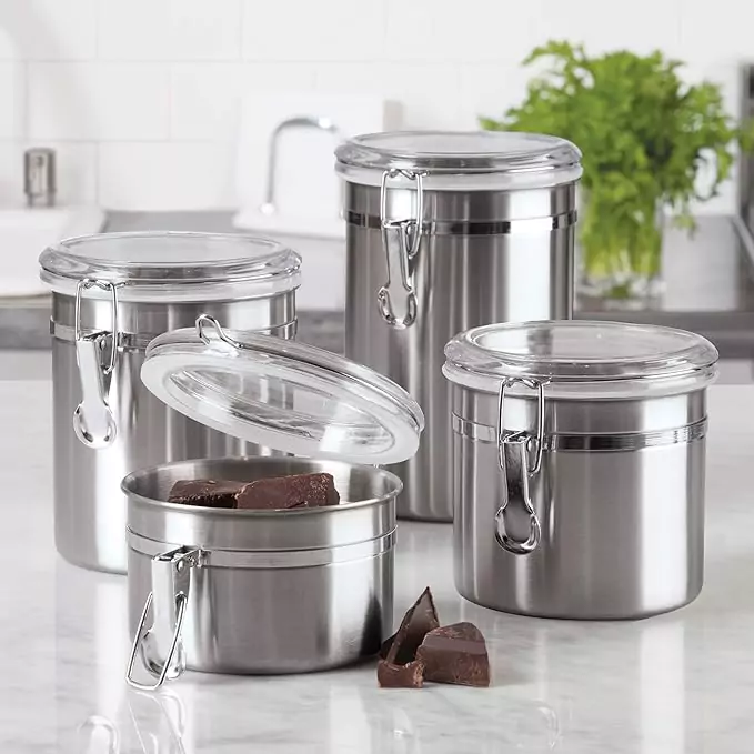 Oggi Stainless Steel Kitchen Canisters